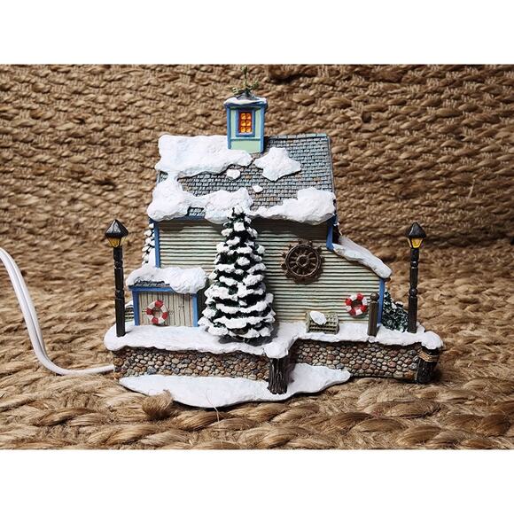 Danbury Mint Christmas Cove Salty Stores General Market Holiday Snow Village - Picture 4 of 11